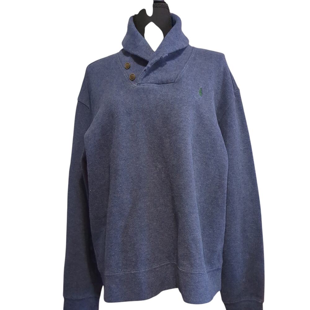 Large unisex Polo by Ralph Lauren blue long sleeve sweatshirt #23